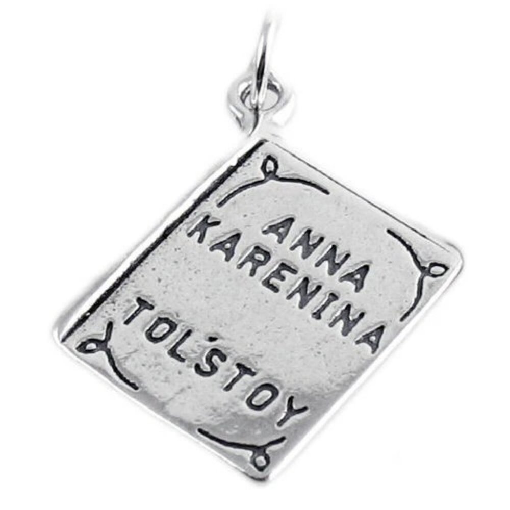 "Anna Karenina By Tolstoy" Book Charm. Sterling Silver